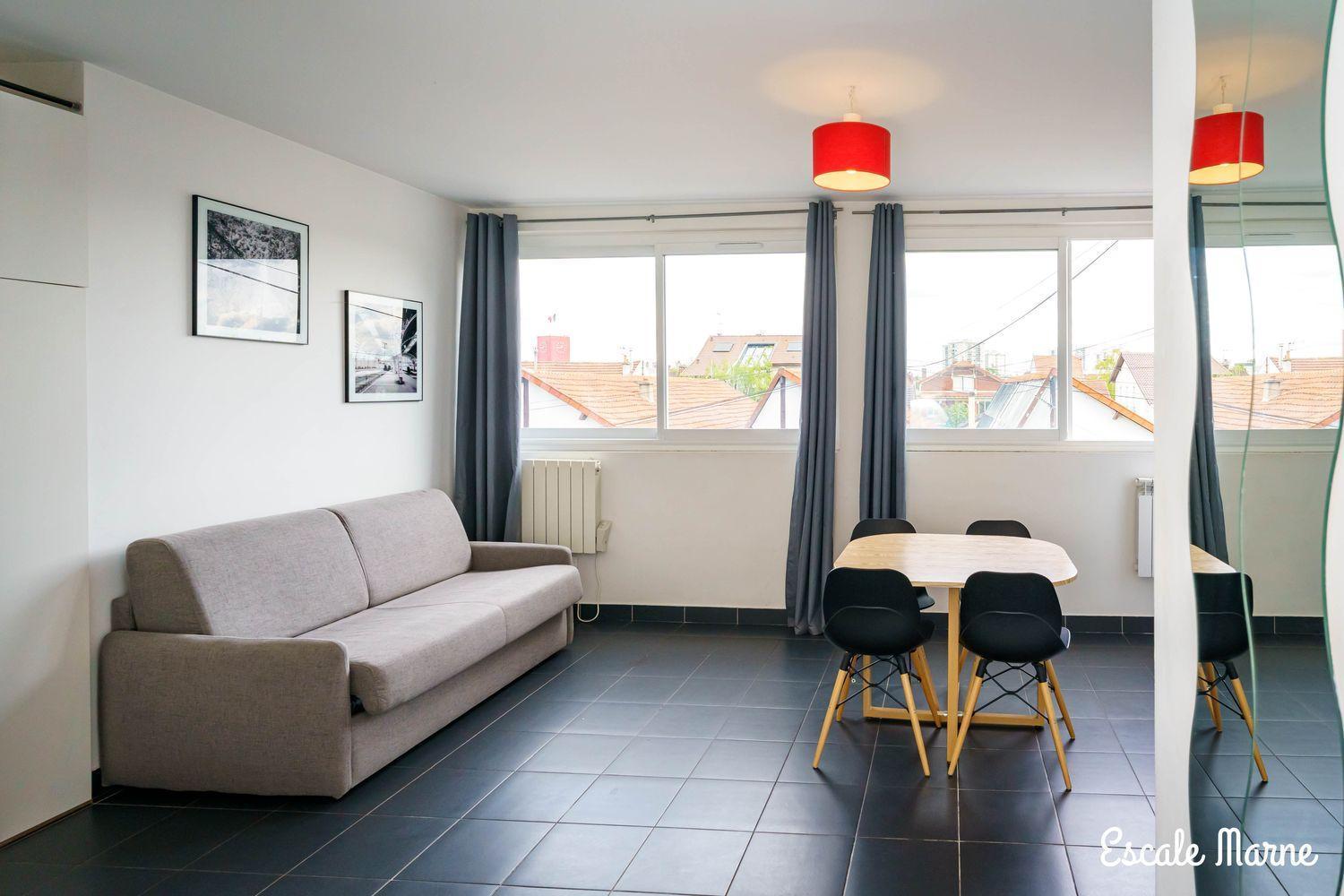 Escale-Marne Fr - 202 - Free Parking - Free Luggage Storage - All Equipped - Linen Included - Washing Machine - 10Mn Walk Metro 8 - Rer A - Panoramic View - From 1 To 14 Guests ميزو الفورْ الغرفة الصورة