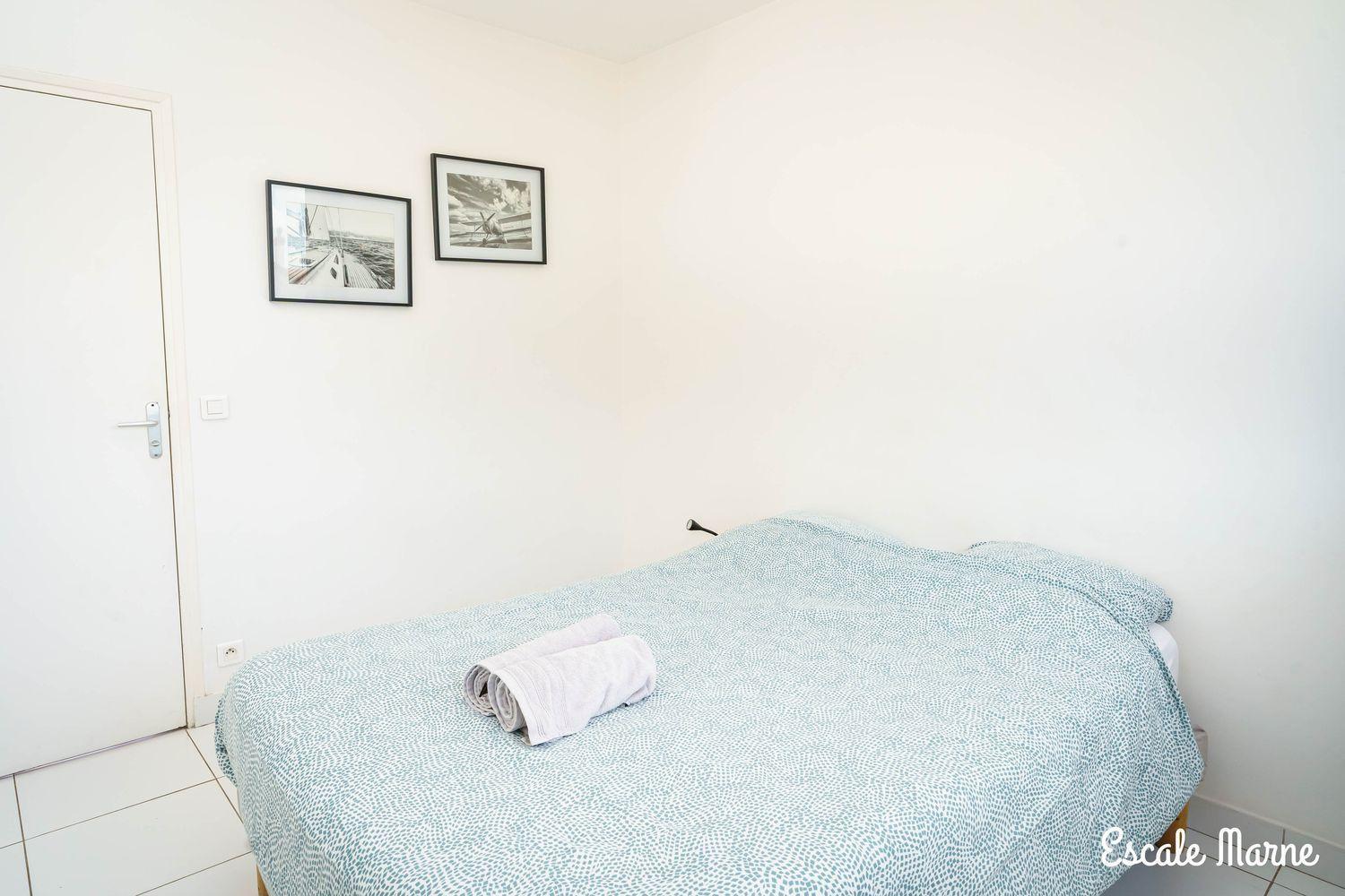 Escale-Marne Fr - 202 - Free Parking - Free Luggage Storage - All Equipped - Linen Included - Washing Machine - 10Mn Walk Metro 8 - Rer A - Panoramic View - From 1 To 14 Guests ميزو الفورْ الغرفة الصورة